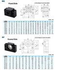 Diagram illustrating BK12 BF12 end supports from the 16mm Ball Screw Kit SFU1605 Anti Backlash Precision Ball Screw With 1000mm Length And 5mm Lead.