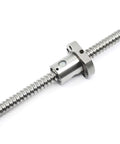 Ball Screw SFU1204（Diameter 12mm Pitch 4mm）Length 150mm with Metal Nut for CNC Machine Parts against white background