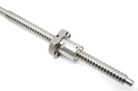 Ball Screw SFU1605 （Diameter 16mm Pitch 5mm）Length 150mm with Metal Ball Screw Nut for CNC Machine Parts(150mm), close-up view