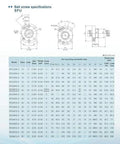 Ball screw specifications table with diagrams for 20mm Ball Screw SFU2005 Anti Backlash With 5mm Lead For Linear Motion 300mm Length