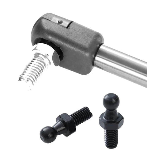 5pcs 10mm Ball Studs with Hardware, M6 Ball Screws 6mm Female Thread x 1/2" Long Shank for Gas Struts Lift Support Strut Fitting