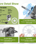 Fan Motor S97012038 Bathroom Vent Fan Motor Replacement fit for Nu-Tone Br-oan 688 668 663 659 662 678, showing detailed features.