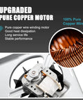 Close-up of S97012026 Fan, 696N-R02 B Unit Motor Assembly Replacement with pure copper wire motor for Broan Nutone models.