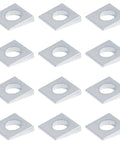 Beveled Square Structural Washers For Five Eighths Bolts And I Beams In Low Carbon Steel With Electro Galvanized Finish This Pack Of Twelve