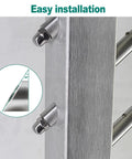 Installation of beveled washer 3/8 inch 30 degree angled 316 stainless steel for cable railings on metal post