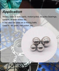 490Pcs Bicycle Bearing Balls Kit Six Sizes Precision Chrome Steel Balls with application details overlaid