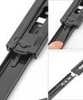 14 Inch Black Full Extension Ball Bearing Drawer Slides Side Mount For Kitchen And Office Cabinets, rust-resistant steel, detailed view