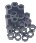 11mm Outer Diameter ABS Unthreaded Clearance Spacers Standoffs Kit for M6 Screws, Wall Plate Spacers, Round Straight Tube Standoffs.