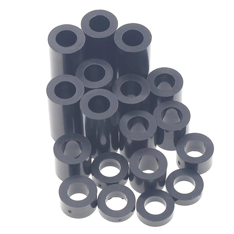 11mm Outer Diameter ABS Unthreaded Clearance Spacers Standoffs Kit for M6 Screws, Wall Plate Spacers, Round Straight Tube Standoffs.