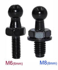 5pcs 10mm Ball Studs with Hardware, M6 Ball Screws 6mm Female Thread x 1/2" Long Shank for Gas Struts Lift Support Strut Fitting