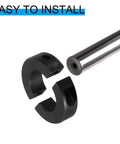 Bore 10mm Double Split Shaft Collar 24mm OD 9mm Thickness, 4 Pack 45#Carbon Steel Locking Collar Clamp Style with Set Screw for Machine Tools Industry, Black
