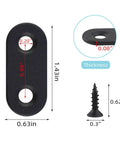 Dimensions of a black stainless steel bracket with screw from ✝️ 20 Pack Flat Straight Brace Flat Straight Bracket Stainless Steel Flat Plate Straight Brackets Repair Mending Bracket Plate for Wood Furniture Metal Mending Joining Plates with Screws (Black) designed for smooth motion and stable alignment in.