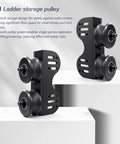 12 Foot Sliding Library Ladder Hardware Kit For Black Retractable Rolling Ladder With Braking Casters Adjustable Upright Position