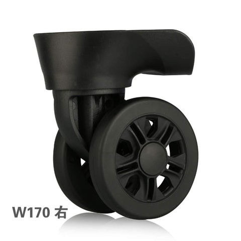 Silent Connected Spinner Wheels For Luggage Replacement, Durable Plastic Wheel Set With Draw Bar Compatibility side view