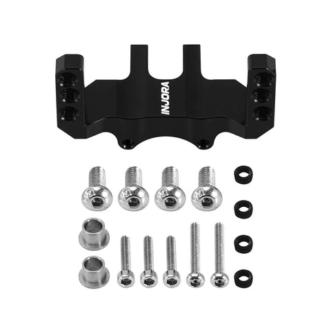 Coreless High Torque Micro Servo with Mount and Servo Horn for SCX24 C10 JLU Bronco Axial 1/24 RC Crawler Car Upgrade Parts (Black)