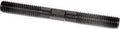 7/16-14 x 3.5 In Black Oxide Double End Studs Medium Carbon Steel 12 Pieces showing thread and finish