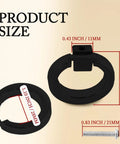 Set Of 2 Black Ring Drawer Pulls For Cabinets And Dressers Metal O Type Handles For Closets Outer Diameter 1.57 Inches
