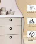 Installed Set Of 2 Black Ring Drawer Pulls For Cabinets And Dressers Metal O Type Handles with Comfortable Feel and Alloy Material