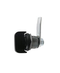 Front view of 2 Pack Black Thumb Operated Offset Cam Locks with Half Inch Cylinder Zinc Alloy Construction and T Handle for Cabinets Desks