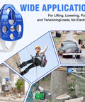 Double Block and Tackle Pulley System with 150Ft x 1/2'' Rope Pulley 7700 LB Breaking Strength for versatile lifting