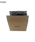 Box containing 2 Pack Luggage Replacement Wheels Universal Suitcase Swivel Casters Rubber Wheels Repair Kit 55mm Diameter Durable Wear Resistant Load Bearing For Replacing Damaged Or Worn Out Luggage Wheels And Castors.