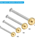 Brass Ball Lamp Finial M6x1 Thread Cap Nuts Knob Set 30 Pack For Furniture Lighting And DIY Projects, Easy Screw Design, Smooth Finish
