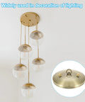 Pendant lamp with brass finish featuring decorative glass globes, highlighting Brass Ball Lamp Finials And Nut Covers Set.