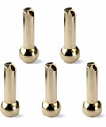 5 Piece Brass Ball CNC Cooling Nozzle Set With Slanted Hole And Screw Lock, 14mm Ball Diameter, 27mm Body Length, 4mm Nozzle Opening