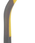 Brass Mini Brushes for Cleaning, Soft Grip, 1/2 inch, Yellow/Grey, 3-Pack, side view showing brass bristles and ergonomic handle.