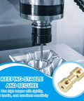 Brass motor shaft coupling for 2–5 mm shafts with M3 screws