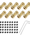 10 Pack 5mm to 5mm Brass Shaft Coupling Joint Connector with Screws and Hex Wrench Flexible Motor Shaft Coupler for Car Wheels Tires Shaft Motor