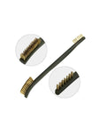 5-Piece Brass Wire Brush Set, small brass wire brushes with close-up of brush heads for cleaning and rust removal