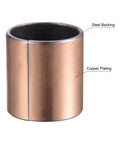 Sleeve Bearing 28mm Bore 32mm Outer Diameter 40mm Length Oilless Wrapped Plain Bearings Bronze Sintered Coated Carbon Steel Base