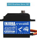 Front view of INJORA 35KG Brushless Waterproof High Voltage Servo Motor High Torque Digital Servo for RC Car Model