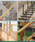 Beveled Washer 3/8 Inch 30 Degree Angled 316 Stainless Steel For Cable Railings installed on various staircases and decks