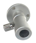 Five Eighths Inch Baby Pin To One Quarter Inch Thread Adapter for C Stands, viewed from base, showing aluminum construction.
