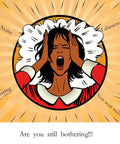 Illustration of a person holding their head in frustration, surrounded by words "Noise," "Grating," "Laboursome," "Non wear resistance."