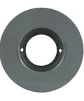 Durable 4 inch cast iron dual groove pulley for B5L belts with 1-3/8 inch shaft, featuring solid steel H bushing for air compressors.