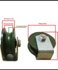 Pulley,Pulley Wheel, 2pc Cast Iron Directional Sheave,Track Wheel,Double Bearing,for Round Tube, Industrial Machines,Sliding Door,Rolling Gates,Wire Rope Rails(74mm)