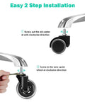 Three Inch Stem Casters Set Of Four With M10 By Twenty Millimeter Metric Threaded Stem Heavy Duty Wheels installation diagram