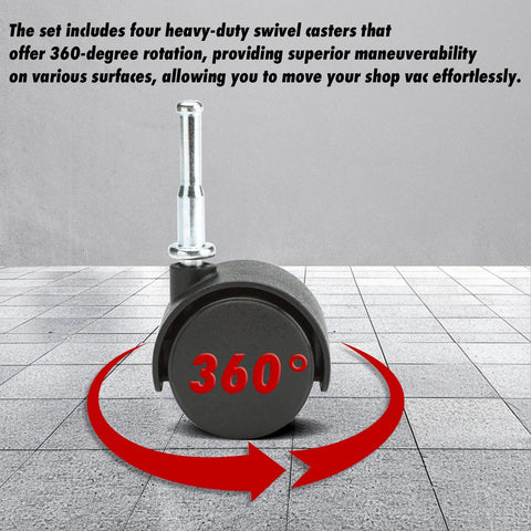 4 Pack Caster Wheels For Vacuum Cleaners Replacement Durable And Easy To Install single wheel on tiled surface