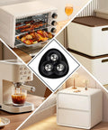8 Pieces 1.45 Inch Self Adhesive Appliance Caster Wheels 360 Degree Swivel Quiet Movement for Kitchen Appliances
