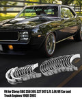 Main And Rod Bearings Kit For Chevy Small Block V8 Engines 1968 To 2002 5 0L And 5 7L with classic car in background