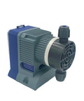 Side view of Precision Controls Diaphram Metering Chlorine Chemical Water Pump -31.6 GPD, 150 PSI - 115 Volt, featuring plastic build.