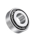 High load chrome steel tapered roller bearing cone and cup set provides reliable, smooth operation, side view.