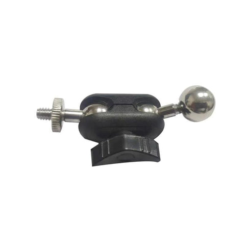 2 Pack Heavy Duty Clamp Mount Arm With Dual Head 17mm Ball Joint And One Quarter Inch Screw Connector, side view