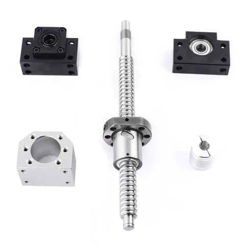 RM1605 ball screw set with ball nut, end supports, and coupler for 3 Pack 2 Pcs HGR15 HGH15 500mm Linear Sliding Rail Guide