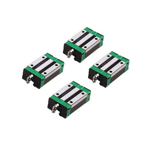 Four slide blocks from 600mm Linear Rail Kit With RM1605 600mm Ballscrew End Supports BF12 BK12 DSG16H for CNC use.