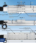 300mm heavy CNC linear actuator kit with enclosed aluminum stage, NEMA23 stepper motor, 1605 ball screw, XYZ control