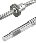 CNCYEAH Ball Screw SFU1605 850mm Diameter 16mm, 5mm Pitch Ball Screw Kit with Ball Nut Housing, visible metal screw and housing